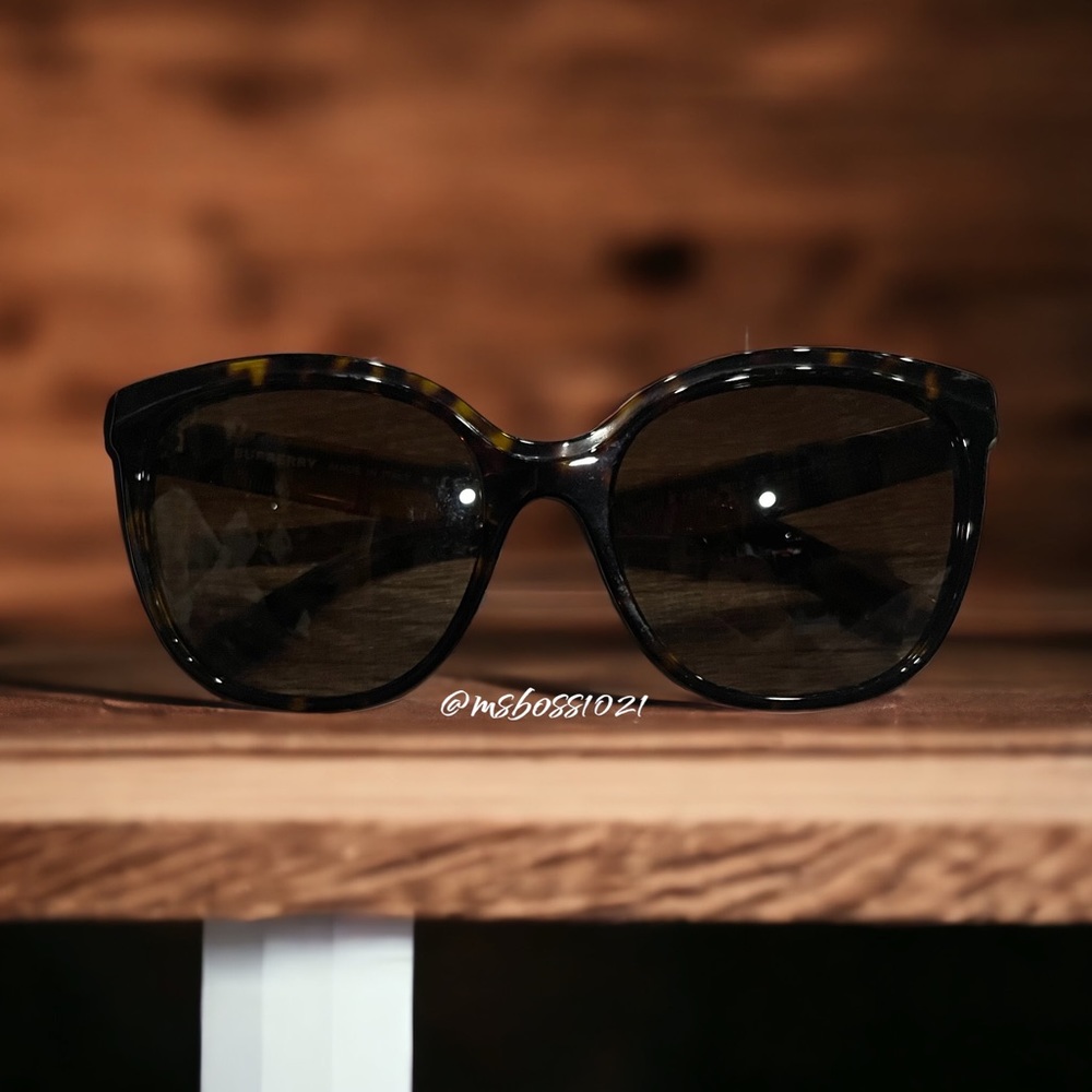 BURBERRY Brown/Tortoise Shell/Print Sunglasses BRAND NEW